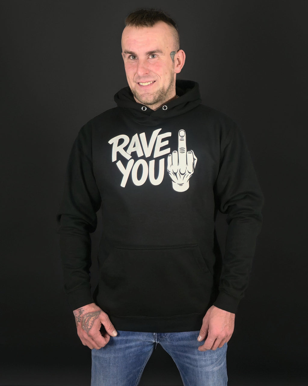 Glow in Dark RAVE YOU Hoodie