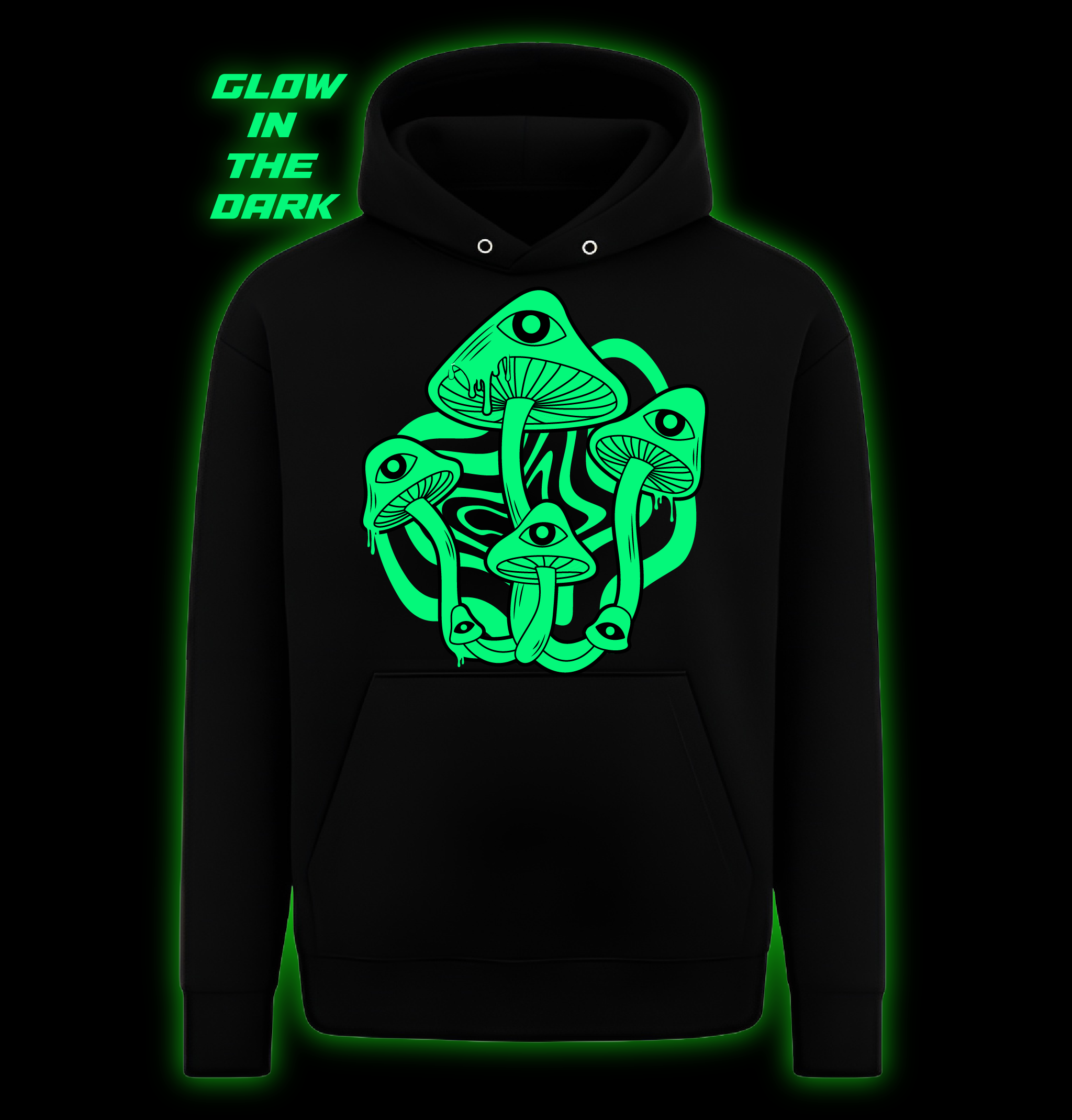 Glow in Dark Mushroom Hoodie